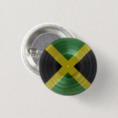 Vinyl Jah Music Rasta Reggae Roots Button (Voorkant /achterkant)