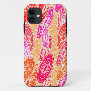 "Vinyl Jazz" abstract - oranje, fuchsia, roze Case-Mate iPhone Case