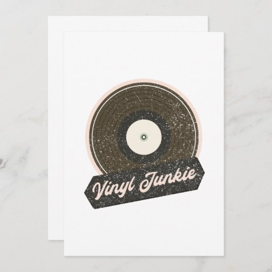 Vinyl Junkie Bedankkaart (Voorkant / Achterkant)
