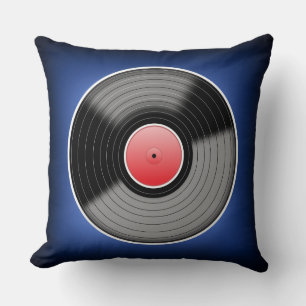 Vinyl Junkie Blauwe Fade Vierkante Worp Kussen