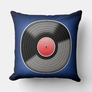 Vinyl Junkie Blauwe Fade Vierkante Worp Kussen