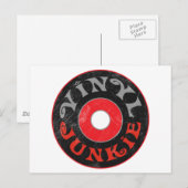Vinyl Junkie Briefkaart (Voorkant / Achterkant)