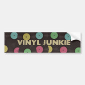 Vinyl Junkie Bumpersticker (Voorkant)