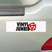 Vinyl Junkie Bumpersticker (Op auto)