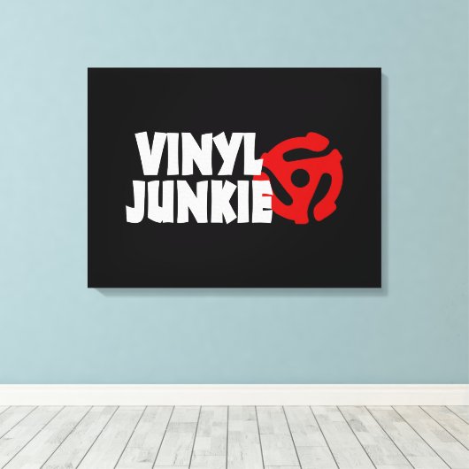 Vinyl Junkie Canvas Afdruk (Insitu (Houten vloer))