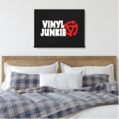 Vinyl Junkie Canvas Afdruk (Insitu (Slaapkamer))