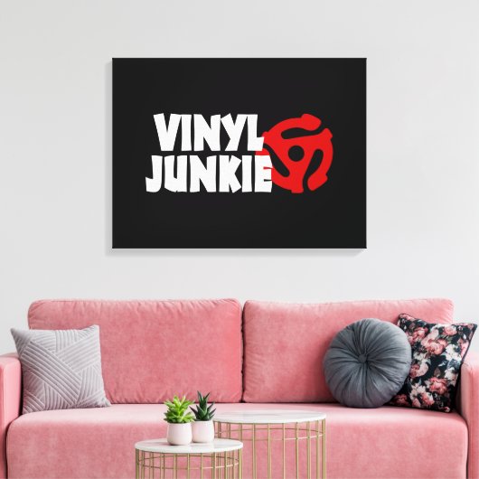 Vinyl Junkie Canvas Afdruk (Insitu (Woonkamer))