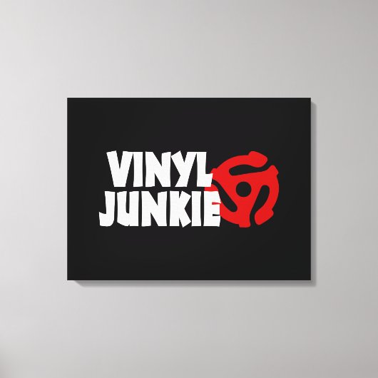 Vinyl Junkie Canvas Afdruk (Voorkant)