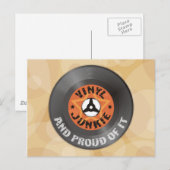 Vinyl Junkie - en proud ervan Briefkaart (Voorkant / Achterkant)