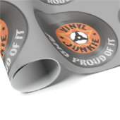 Vinyl Junkie - en proud ervan Cadeaupapier (Rol Hoek)