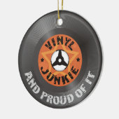 Vinyl Junkie - en proud ervan Keramisch Ornament (Links)