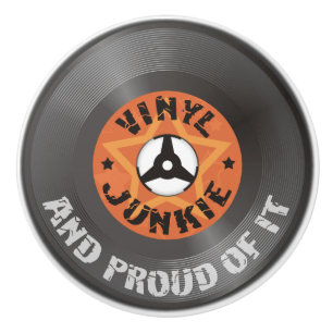 Vinyl Junkie - en proud ervan Keramische Knop