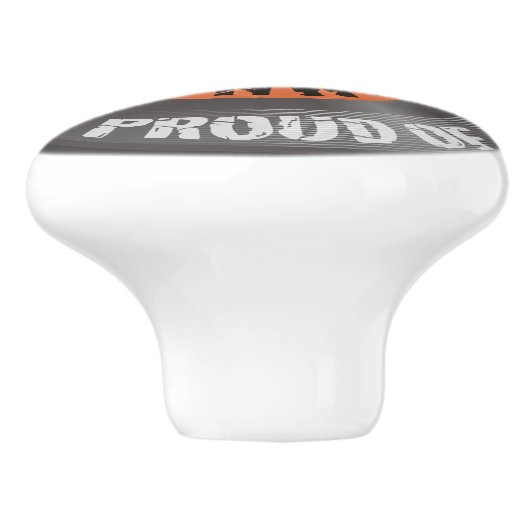 Vinyl Junkie - en proud ervan Keramische Knop (Zijkant)