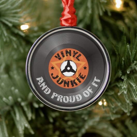 Vinyl Junkie - en proud ervan Metalen Ornament (Boom)