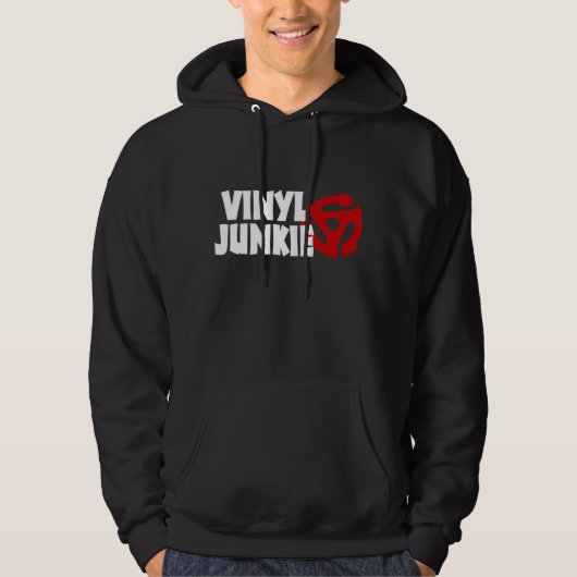 Vinyl Junkie Hoodie (Voorkant)