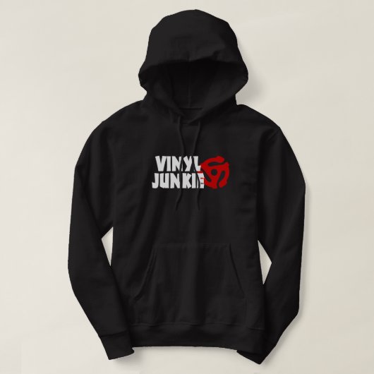 Vinyl Junkie Hoodie (Design voorkant)