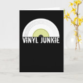 Vinyl Junkie Kaart (Gele Bloem)