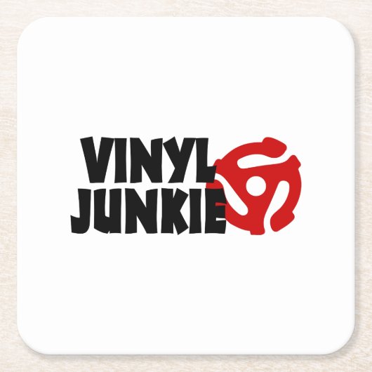 Vinyl Junkie Kartonnen Onderzetters (Voorkant)