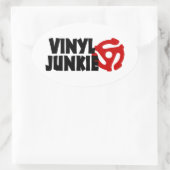 Vinyl Junkie Ovale Sticker (Tas)