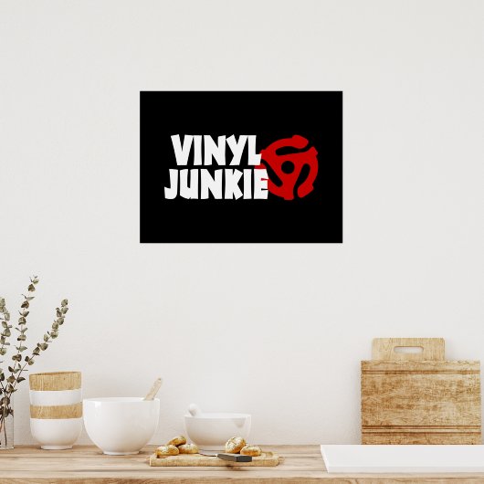 Vinyl Junkie Poster (Keuken)