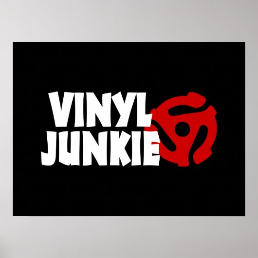 Vinyl Junkie Poster (Voorkant)