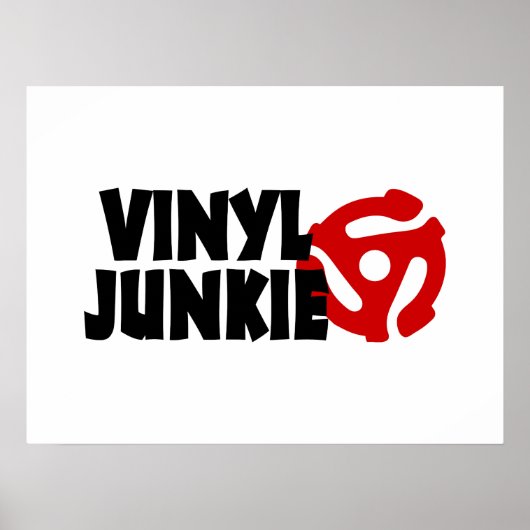 Vinyl Junkie Poster (Voorkant)