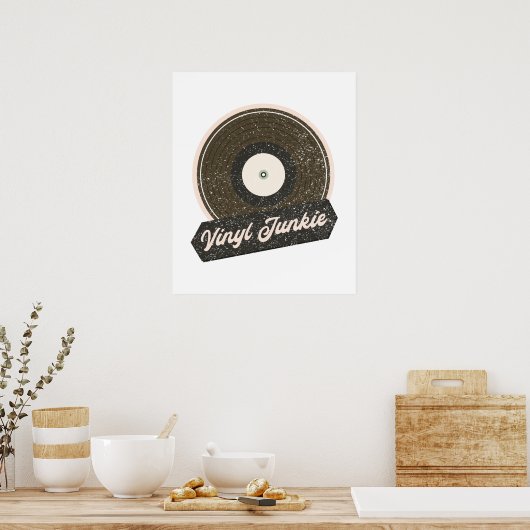 Vinyl Junkie Poster (Keuken)