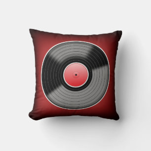 Vinyl Junkie Rode Fade Vierkante Worpkussen Kussen