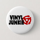 Vinyl Junkie Ronde Button 5,7 Cm (Voorkant)