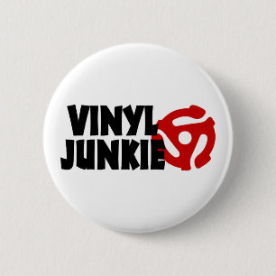 Vinyl Junkie Ronde Button 5,7 Cm