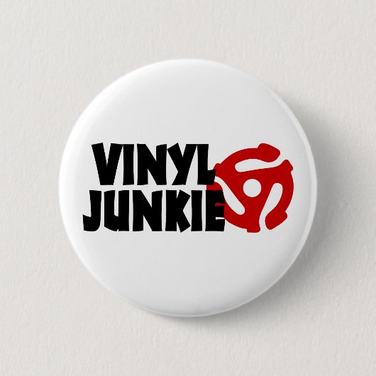 Vinyl Junkie Ronde Button 5,7 Cm (Voorkant)