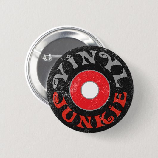 Vinyl Junkie Ronde Button 5,7 Cm (Voorkant /achterkant)