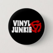 Vinyl Junkie Ronde Button 5,7 Cm (Voorkant)