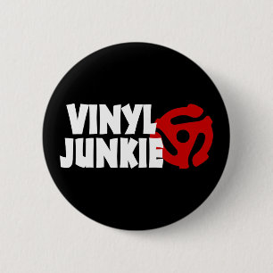 Vinyl Junkie Ronde Button 5,7 Cm