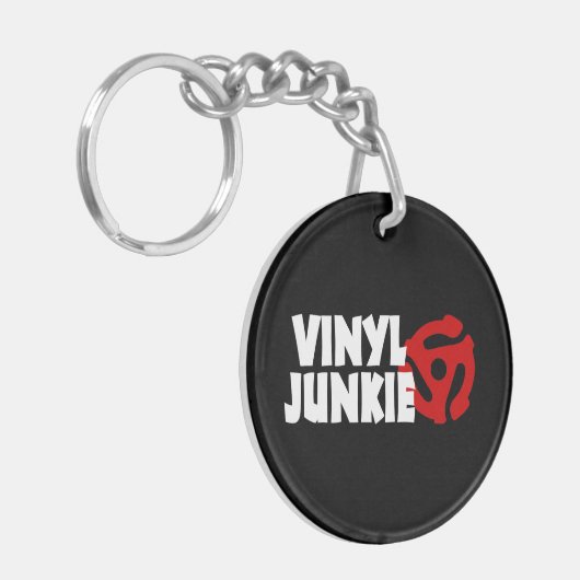 Vinyl Junkie Sleutelhanger (Voorkant Links)