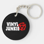 Vinyl Junkie Sleutelhanger (Achterkant)