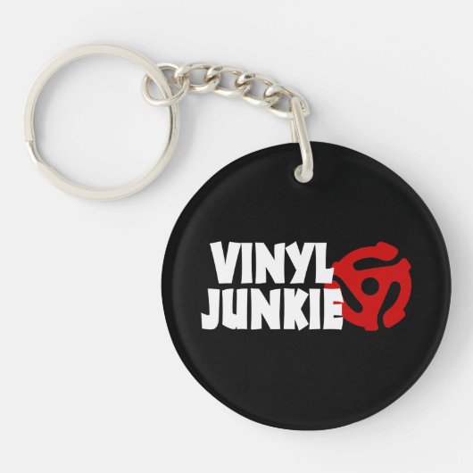 Vinyl Junkie Sleutelhanger (Voorkant)