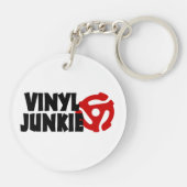 Vinyl Junkie Sleutelhanger (Achterkant)