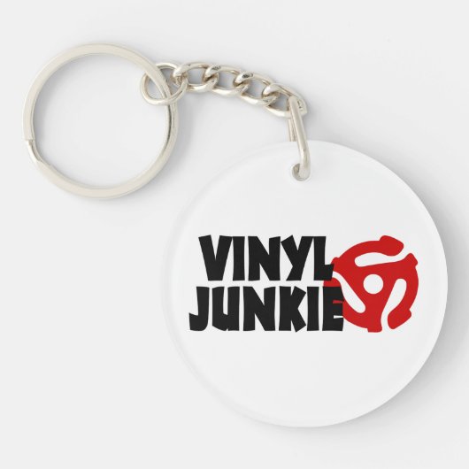 Vinyl Junkie Sleutelhanger (Voorkant)