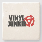Vinyl Junkie Stenen Onderzetter (Voorkant)