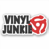 Vinyl Junkie Sticker (Voorkant)