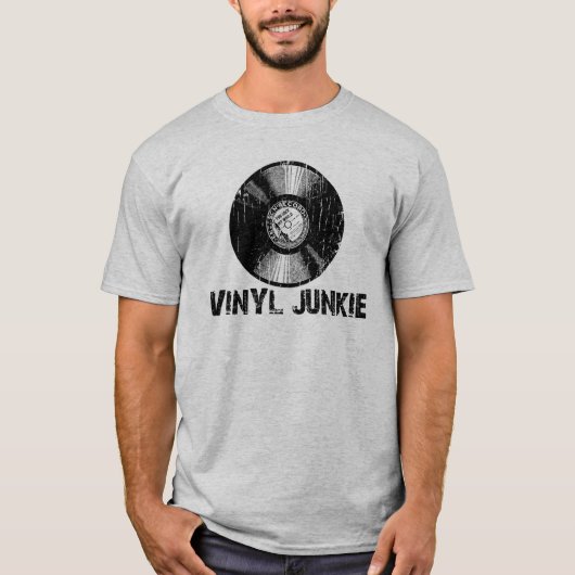 Vinyl Junkie T-Shirt (Voorkant)