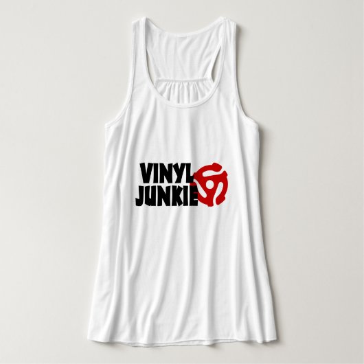 Vinyl Junkie Tanktop (Design voorkant)