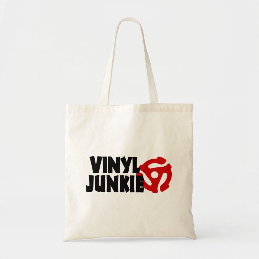Vinyl Junkie Tote Bag (Voorkant)