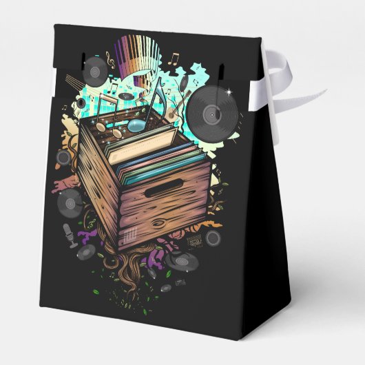 Vinyl Krat Muziek Bedankdoosjes (Achterkant)