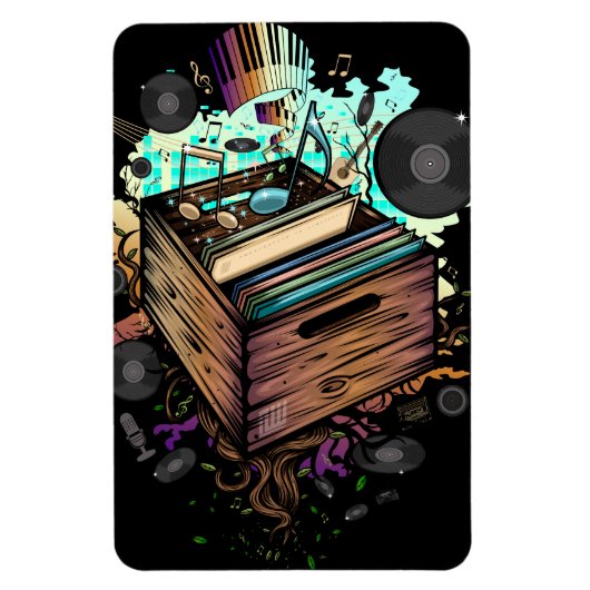 Vinyl Krat Muziek Magneet (Verticaal)