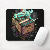 Vinyl Krat Muziek Muismat (Met muis)