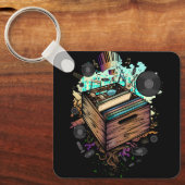 Vinyl Krat Muziek Sleutelhanger (Voorkant)