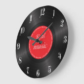 Vinyl langspeelschijf grote klok (Hoek)