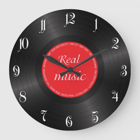 Vinyl langspeelschijf grote klok (Voorkant)